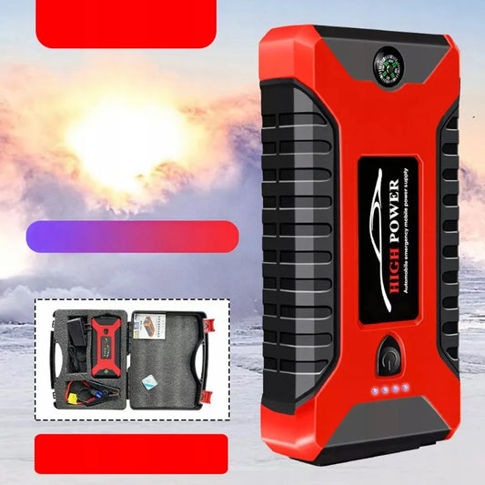12V automobilinis starteris, pagalbinio užvedimo įrenginys, avarinis maitinimo blokas (powerbank) 12V