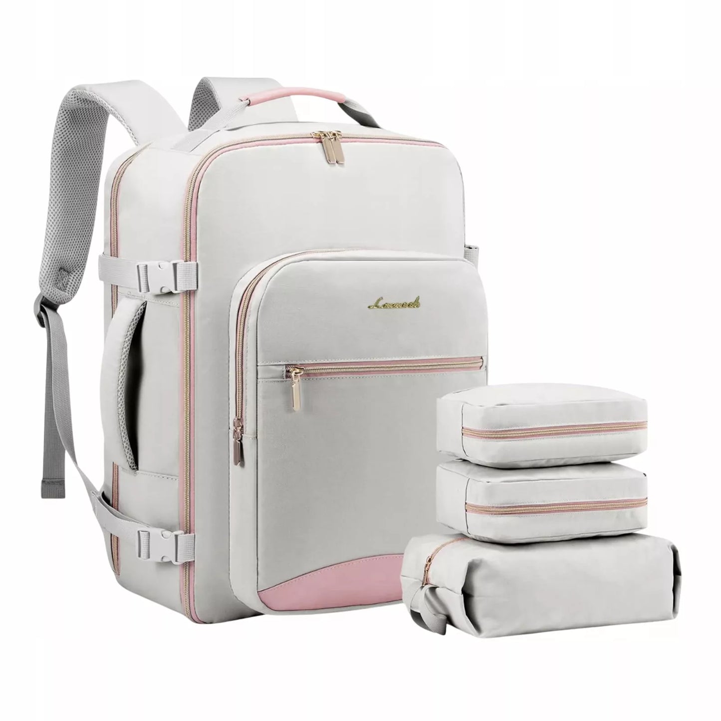 Moteriška kuprinė 40L – neperšlampama, su laptopo skyriumi, pilka