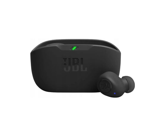 Belaidės ausinės Bluetooth, juodos, su mikrofonu ir dėklu
