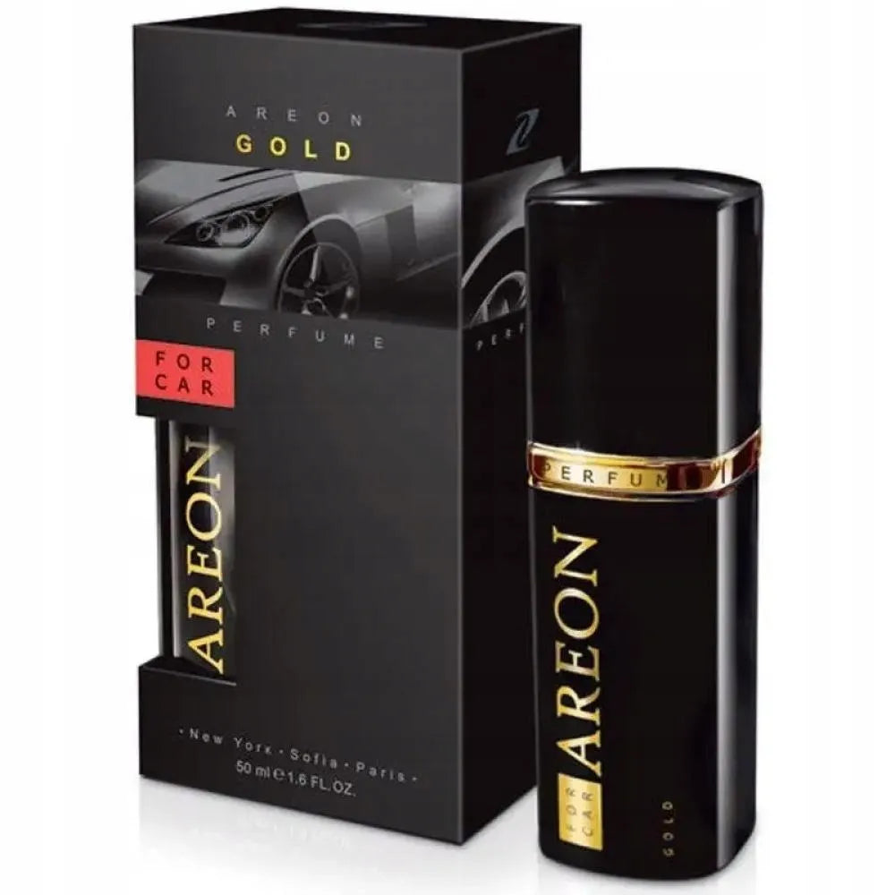 2 vnt. automobilio oro gaiviklių „Areon Perfume Gold“ su purkštuku, 50 ml