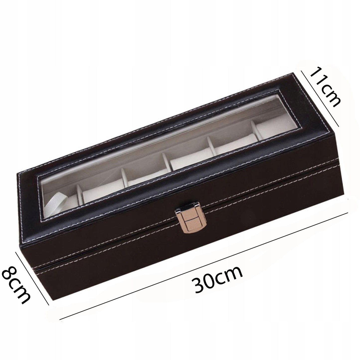 LAIKRODŽIŲ DĖŽUTĖ PAPUOŠALŲ ORGANIZATORIUS 6 SKYRIŲ JUODA STILINGA