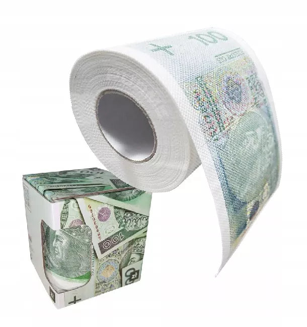 Juokingas tualetinis popierius „100 EUR“ XL – smagi dovana