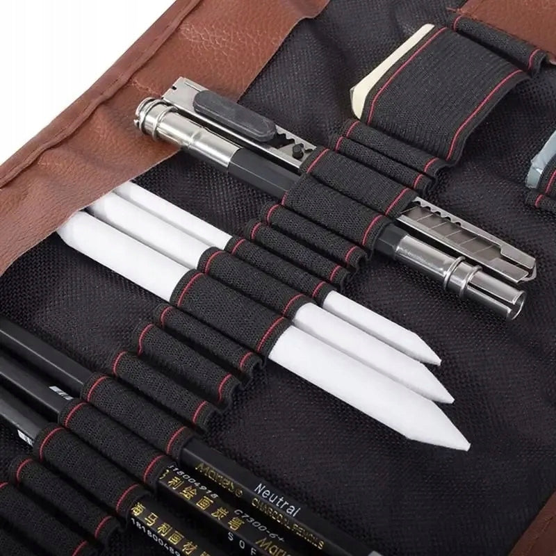 Profesionalus 29in1 eskizavimo ir piešimo rinkinys: anglis, pieštukai, maišytuvai