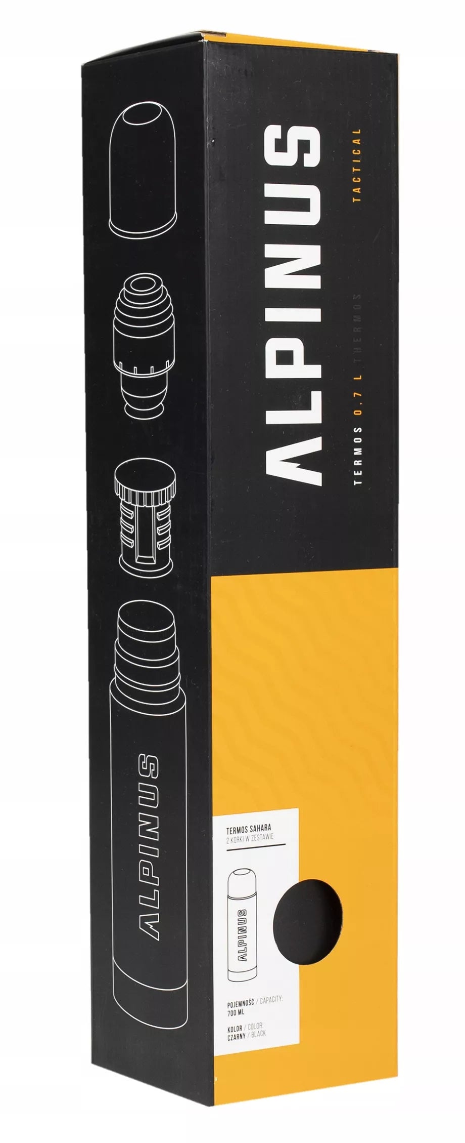 Alpinus plieninis turistinis vakuuminis termosas 700ml