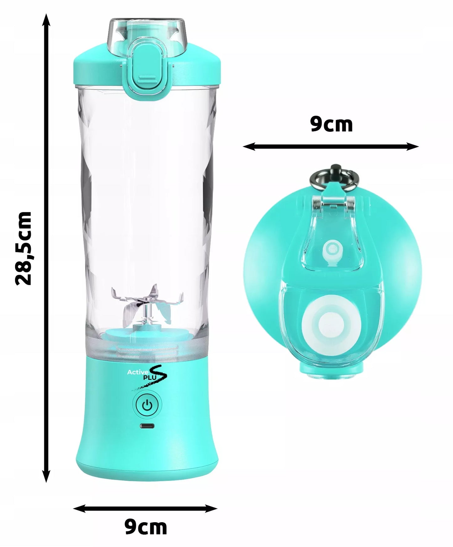 Belaidis kelioninis smulkintuvas 600 ml