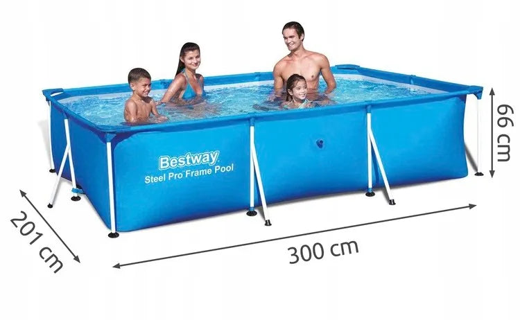 Stačiakampis karkasinis baseinas Bestway 300 x 201 cm