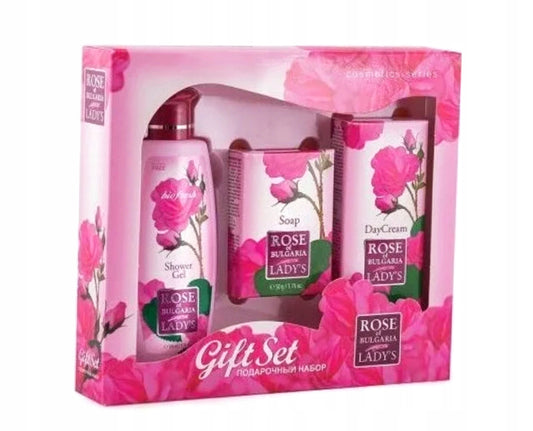 BioFresh Rose of Bulgaria Kosmetikos Rinkinys Dušo Želė Muilas Kremas