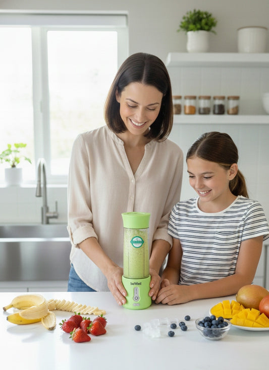 Belaidis Kelioninis Blenderis beWell 500ml – Galingas USB Įkraunamas Maišytuvas
