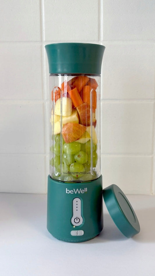 Belaidis Kelioninis Blenderis beWell su USB Įkrovimu, 500 ml – Galingas