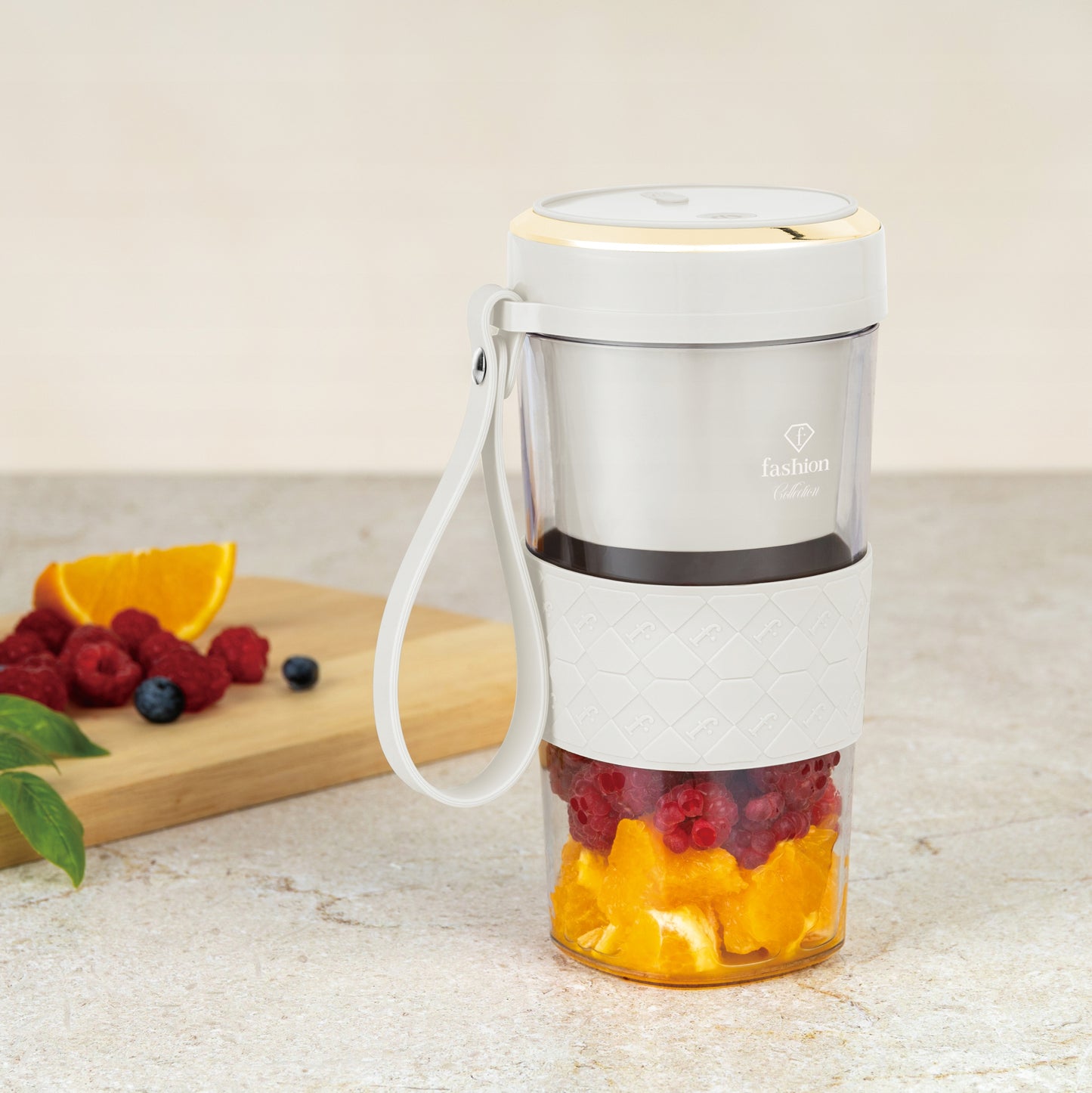 Belaidis USB Blenderis Fashion – Matinis Kreminis-Auksinis