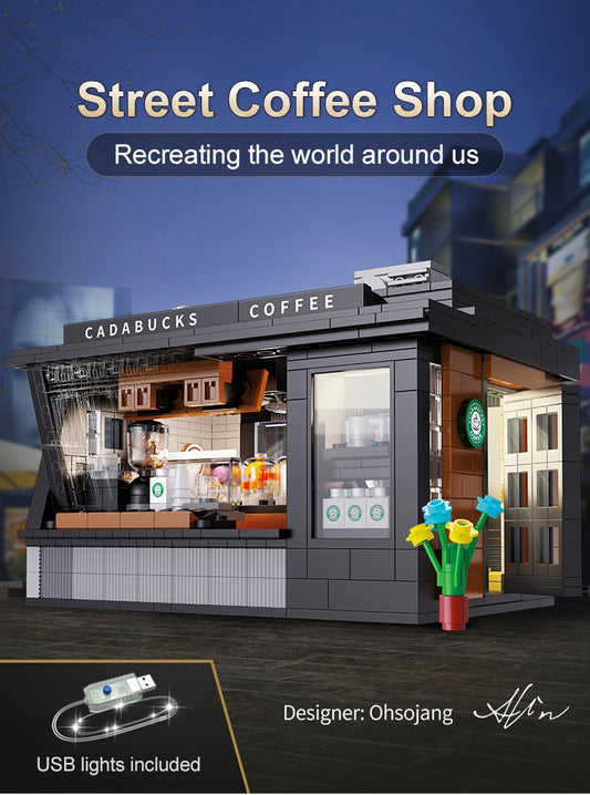 CaDA Kavinė CADABUCKS COFFEE HOUSE LED 768 det. Dovanai + LED rinkinys