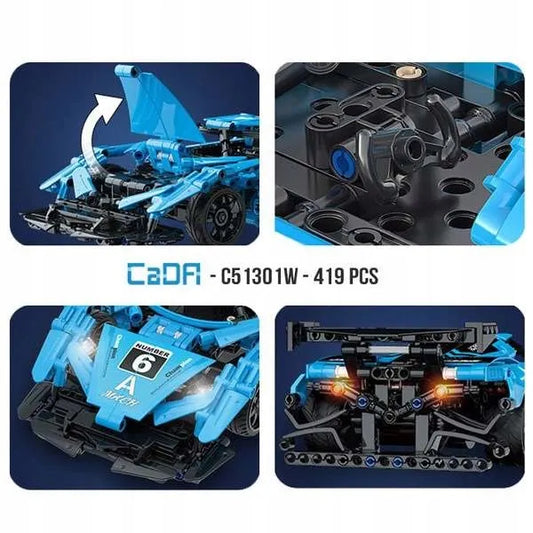 CaDA sportinis automobilis RC nuotoliniu būdu valdomas konstruktorius, 419 detalių