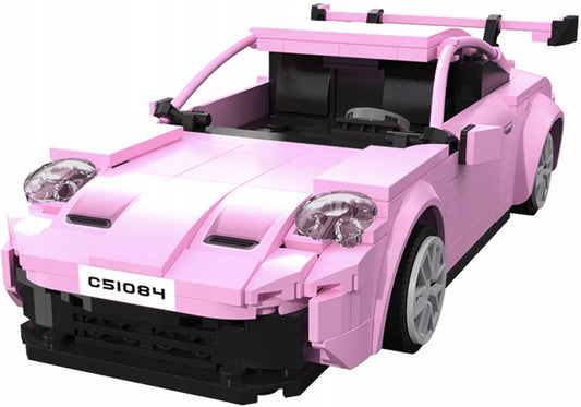 CADA Konstruktoriaus rinkinys: Sportinio automobilio modelis "Legend Sport", Rožinis, RC, Dvigubo režimo, 280 elementų