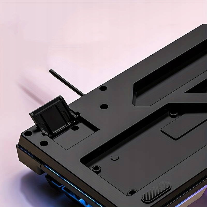 Juoda RGB žaidimų klaviatūra su LED apšvietimu žaidėjams + pelė dovanų