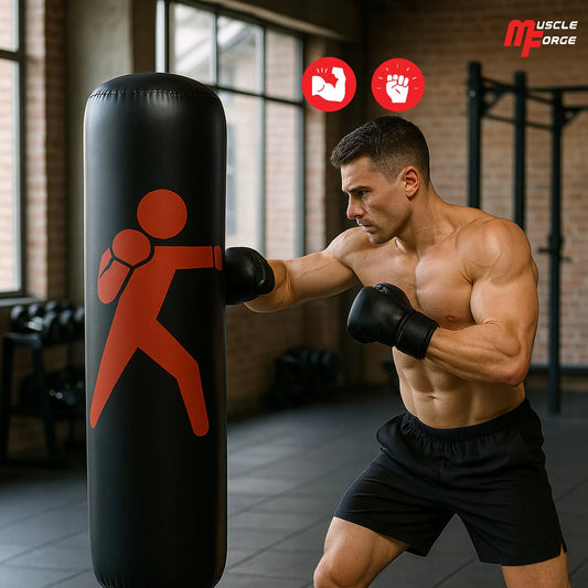 Pripučiamas bokso treniruočių maišas, laisvai stovintis, karatė, MMA, kikboksininkų, 1,6 m