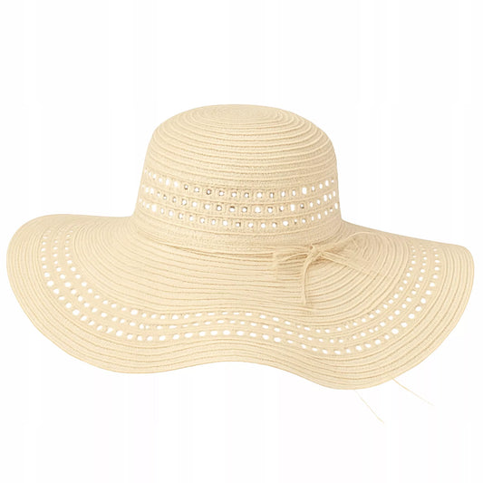 DIDELĖ MOTERIŠKA VASARINĖ STILINGA ŠIAUDINĖ SKRYBĖLĖ NUO SAULĖS