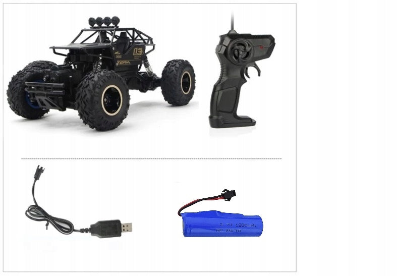 Didelis nuotoliniu būdu valdomas automobilis RC metalinis visureigis 4x4 pavara 1:16 su valdymo pultu