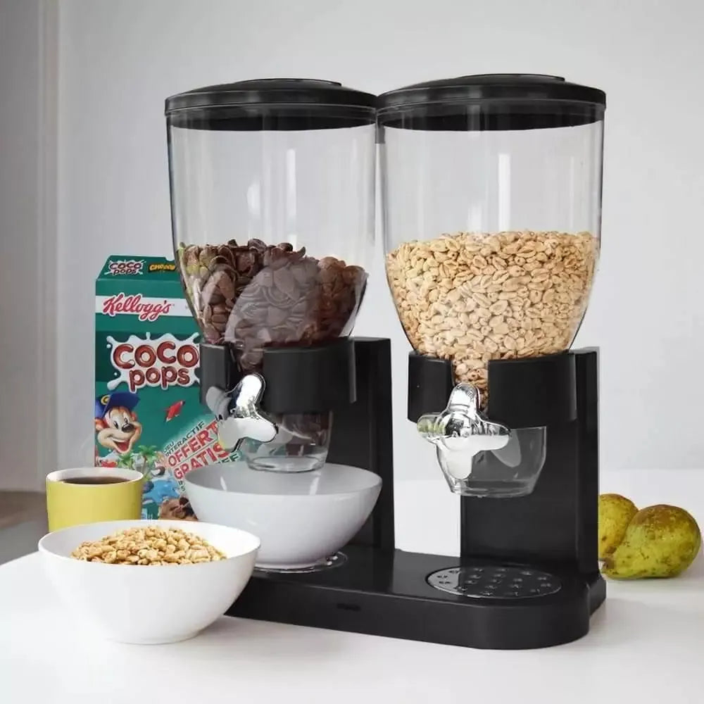 Dvigubas dozatorius sausiems pusryčiams ir saldainiams – 2×500 ml