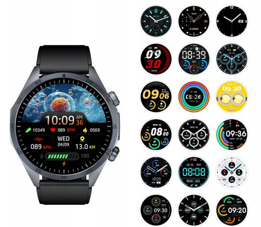 EKG ir sveikatos matavimai, išmanusis laikrodis su pulsaciniu masažu CES