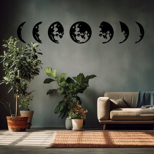Mėnulio fazių Ažūrinis Dekoratyvinis Panelis 3D Sienos Paveikslas/Dekoracija 180 x 35 cm