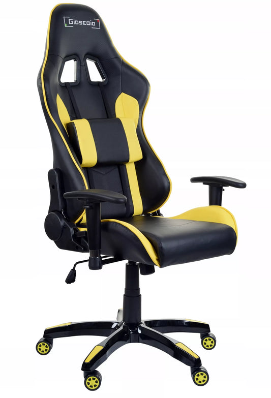 Žaidimų kėdė yellow/black – ergonomiška
