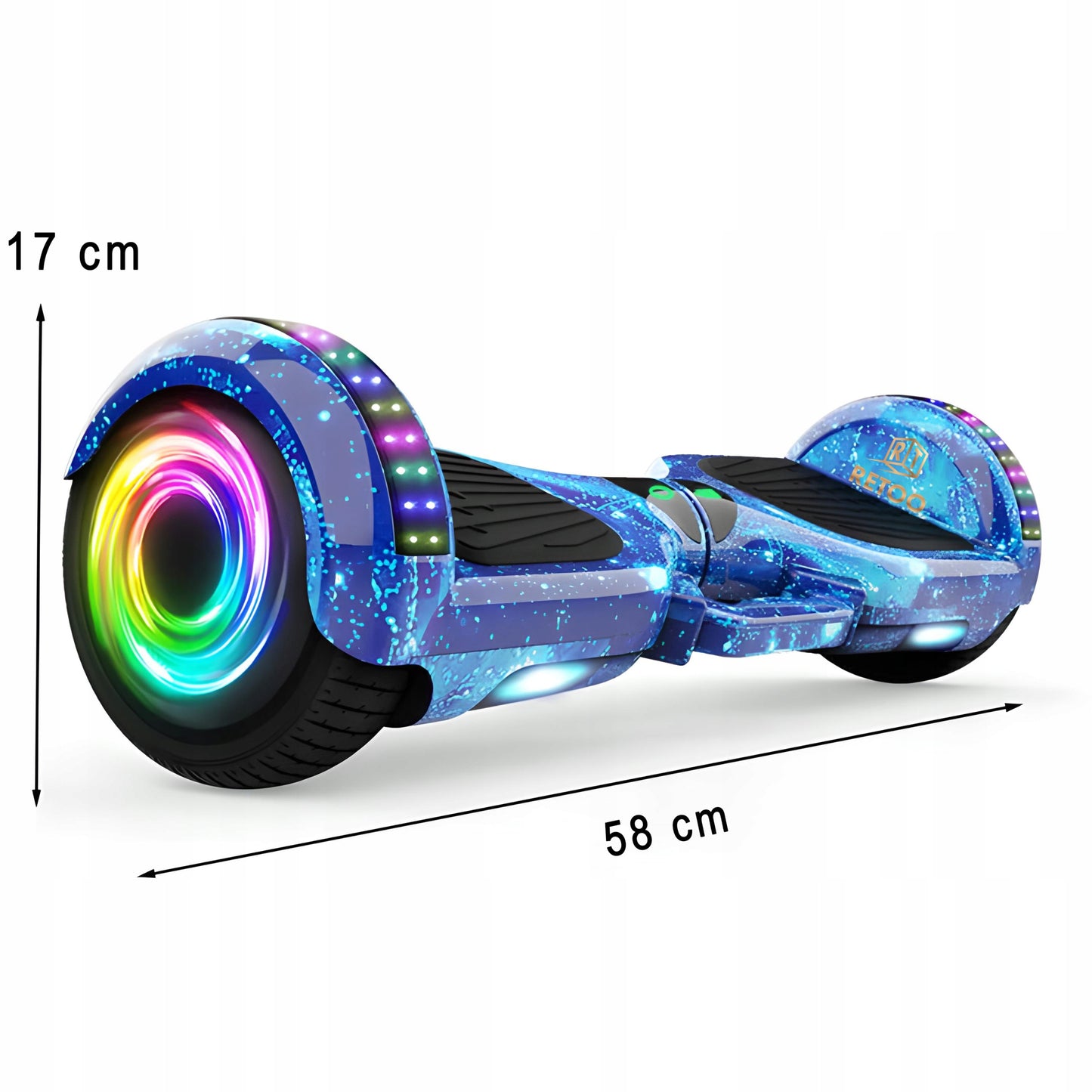 HOVERBOARD Elektrinė riedlentė LED 6,5' su Bluetooth garsiakalbiais ir apsaugomis