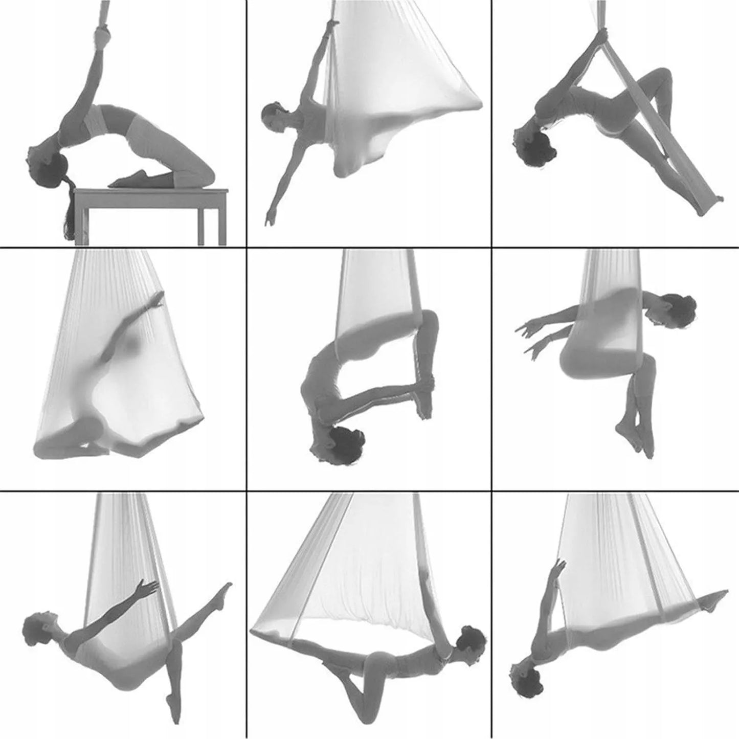 TERAPEUTINĖ SENSORINĖ VAIKŲ SŪPUOKLĖ-HAMAKAS 280x150cm 100kg JUODA