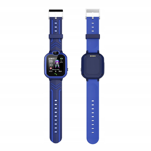 Išmanusis laikrodis vaikams SMARTWATCH LBS telefonas IP67 SOS mėlynas