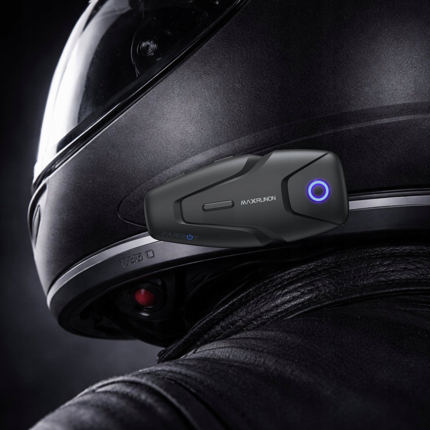 Motociklininkų Interkomas Bluetooth 5.3 su ANC – Ryšio Atstumas 500 M, Veikimas Iki 100 Km/h, 2 Vartotojams, IPX5 Apsauga nuo Vandens
