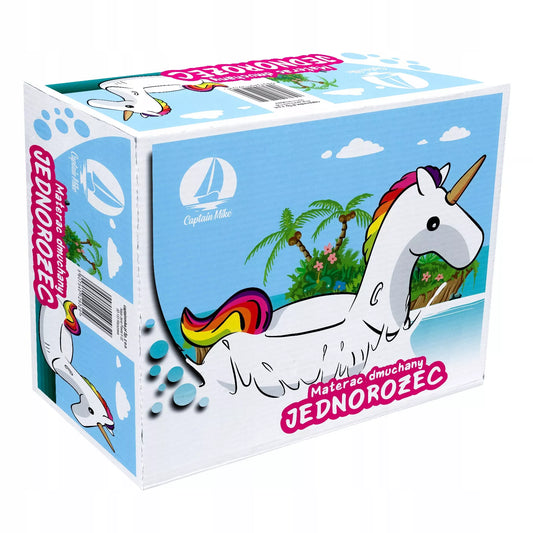 Pripučiamas vienaragis XXL čiužinys-plaukimo ratas