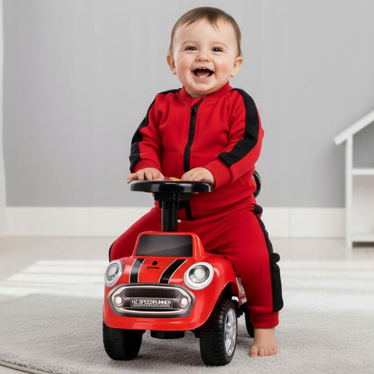 Vaikiškas paspiriama automobilis "GO GO", skirtas metukų proga automobilis-stūmikas su garsu ir atlošu