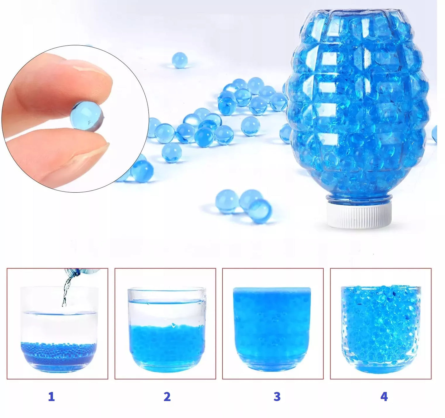 Automatinis pistoletas juodas, skirtas gelio ir vandens rutuliukams