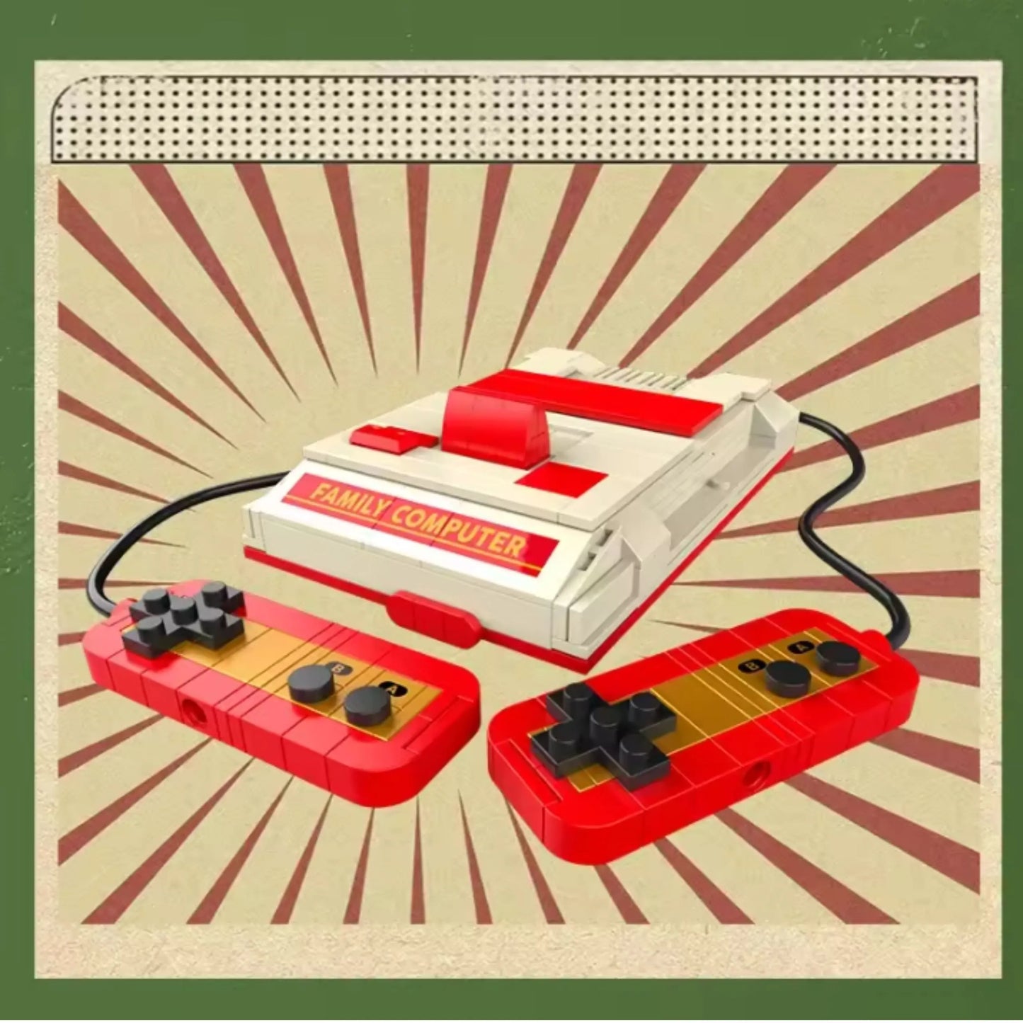 Konstrukcinės kaladėlės retro vaizdo žaidimų konsolė, vintažinis kompiuteris, 230 dalių