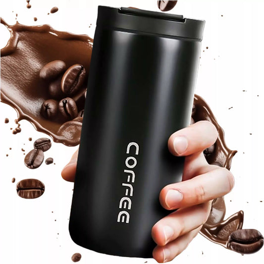 Termosinis puodelis 2in1 – kavai ar arbatai, vakuuminis, skirtas automobiliui