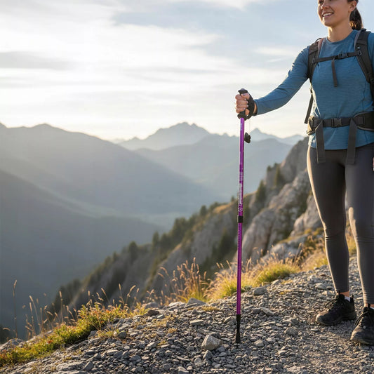 Trekkingo lazdos, skirtos "Nordic Walking" ėjimui kalnuose, sulankstomos