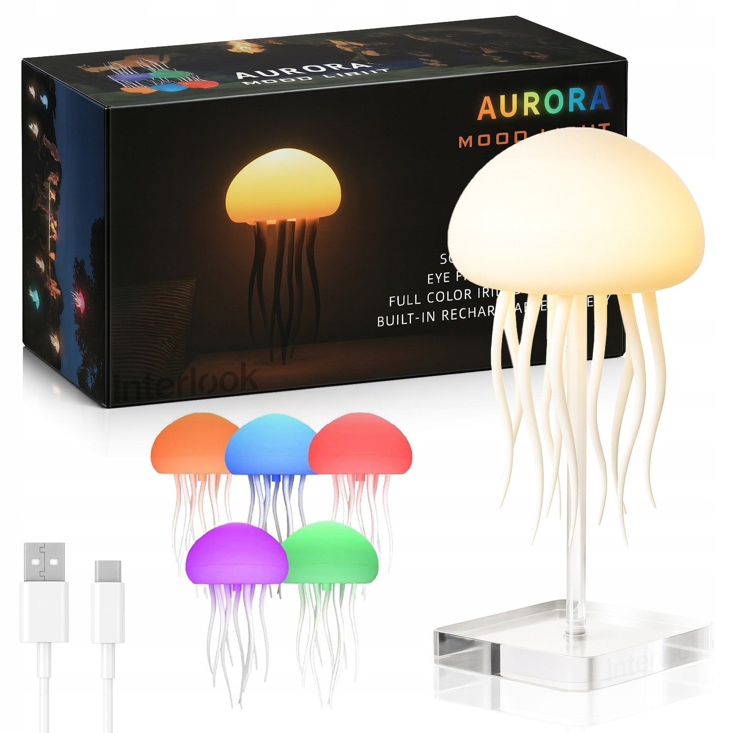 LED Medūzos naktinis šviestuvas