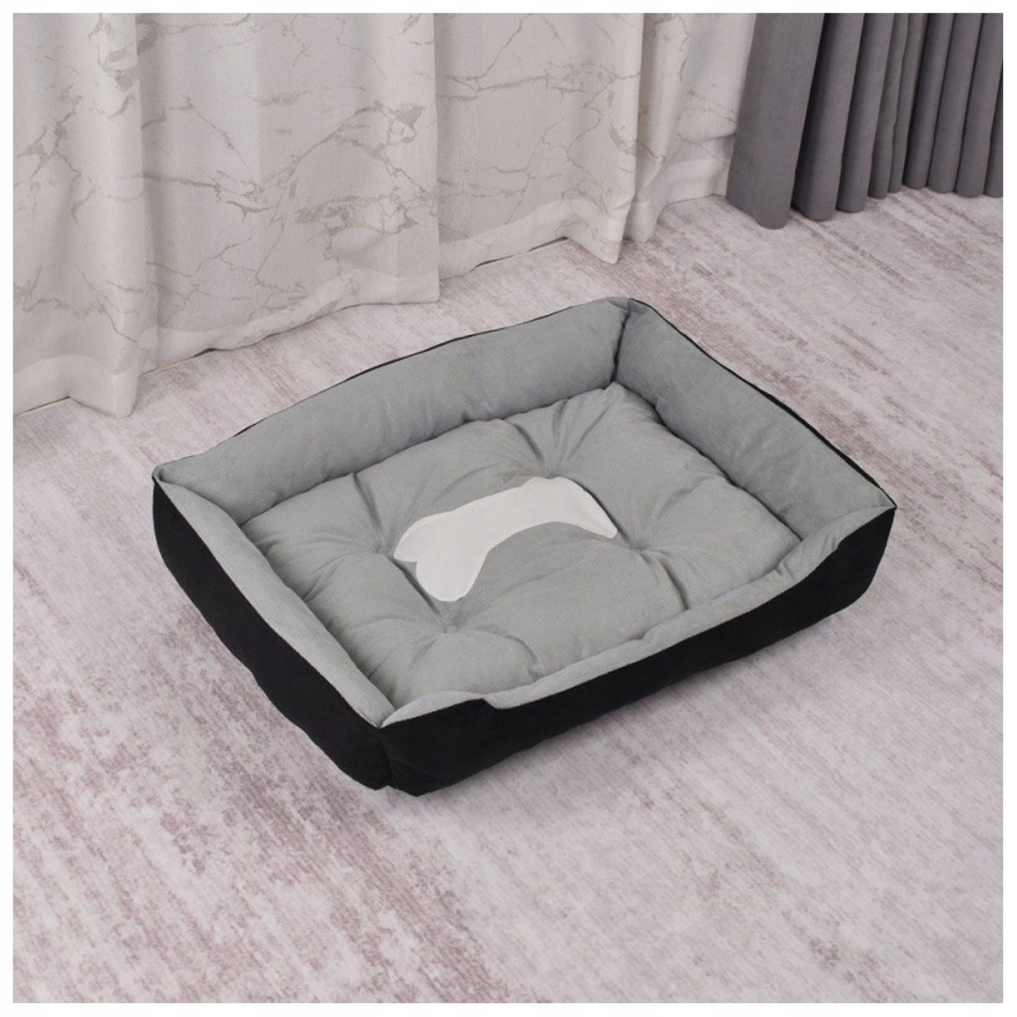 M 50x40cm nameltis miegojimo vieta šunims ir katėms kaulo formos