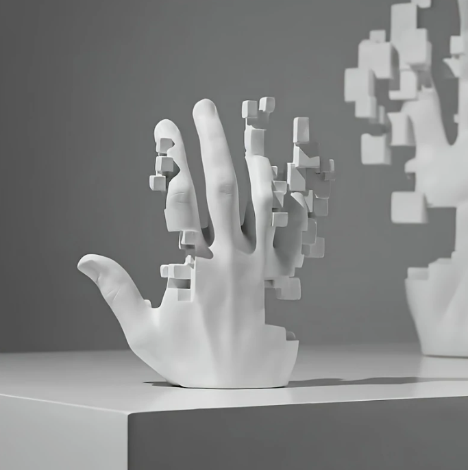 Nordic style palm sculpture