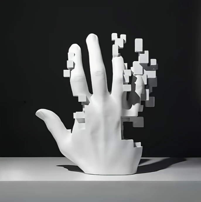 Nordic style palm sculpture