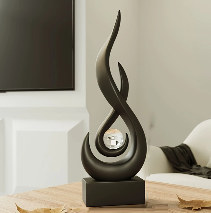 Black Flame Ornament