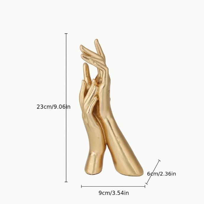Golden Hands Sculpture