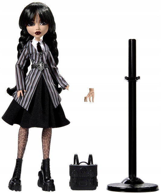 Lėlė Monster High WEDNESDAY Addams 30 cm Adamsų šeima NEVEMORE