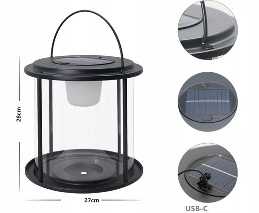 SuperLED 2 viename LED saulės stalinė naktinė lempa lauko terasai, miegamajam, svetainei