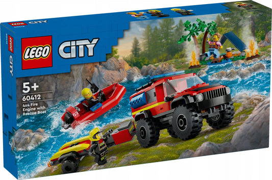 Lego City - Visureigis Gaisrinis Automobilis Su Gelbėjimo Valtimi - 60412