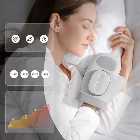 Pneumatinis rankų masažuoklis su akupresūros funkcija, pilkas