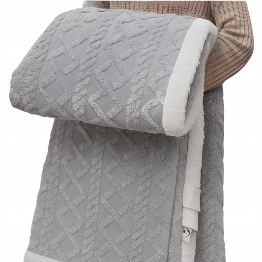 Švelnus storas pledas ant lovos, šilta, pūkuota avies vilnos antklodė 160x220 cm