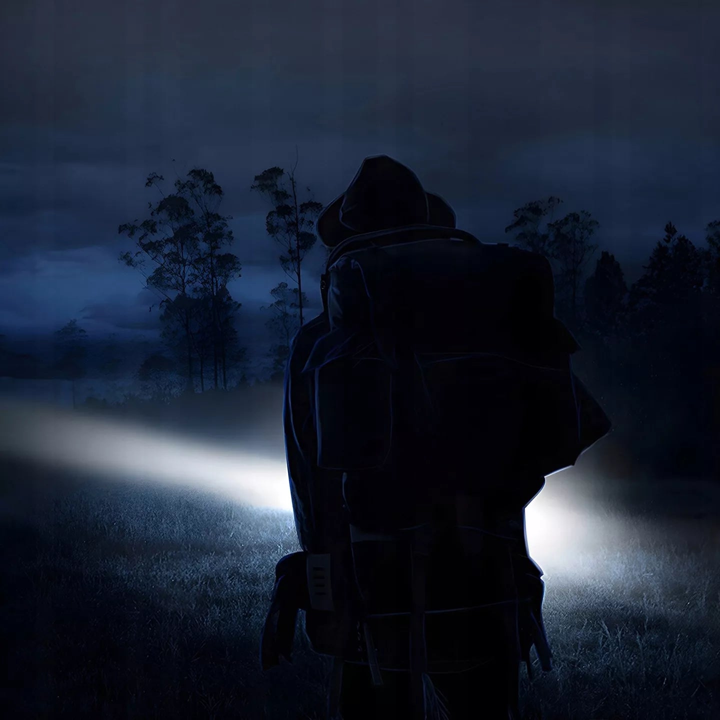 Galingas akumuliatorinis prožektorius, skirtas stovyklavimui