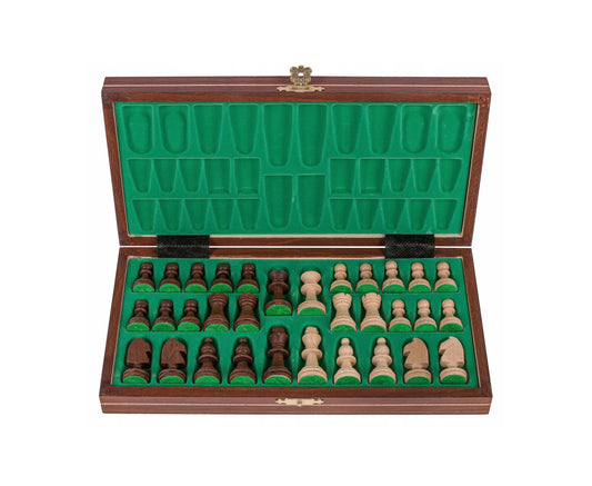 Magnetinė šachmatų lenta – medinė, 26,5 x 26,5 cm