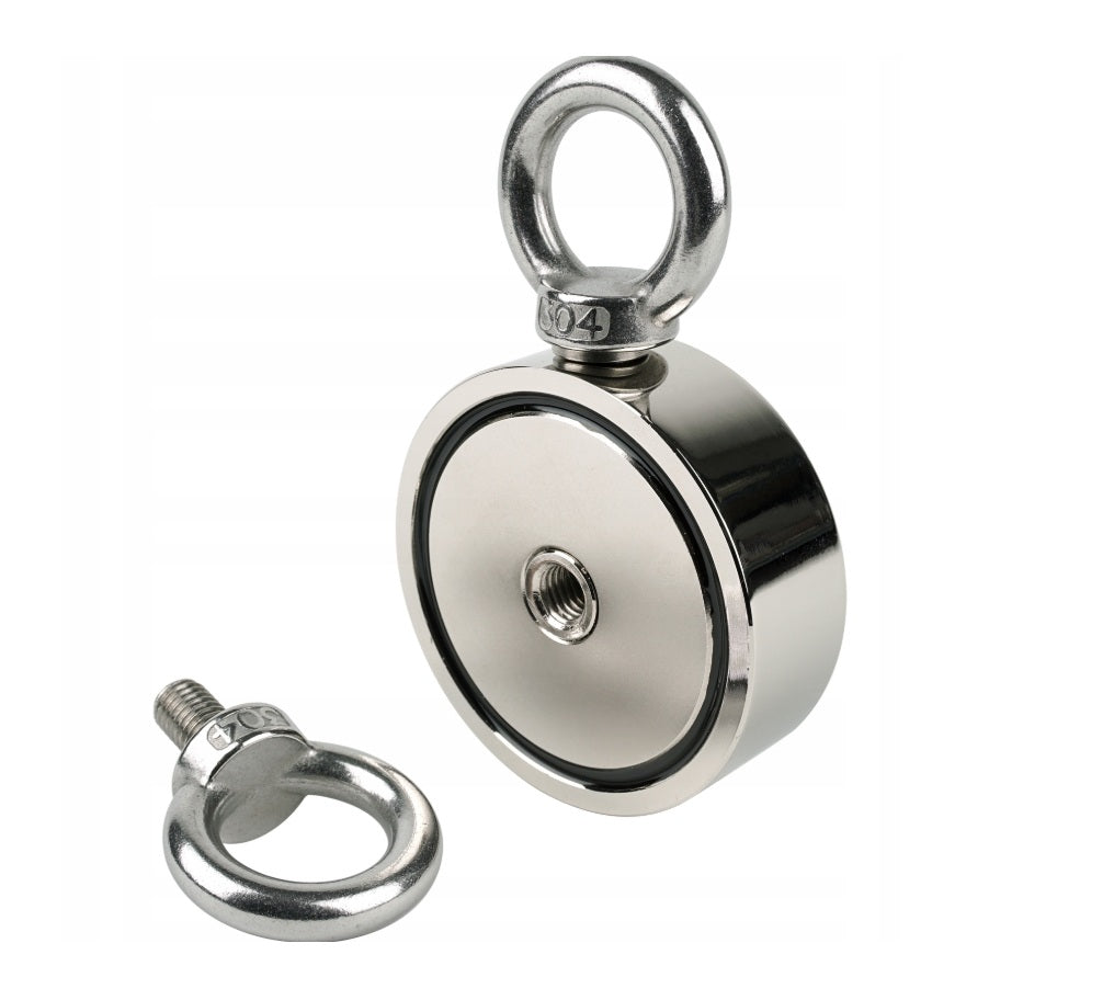 Neodimio žvejybos magnetas 2 x (250kg) + 25m virve