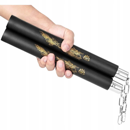 Putplasčio treniruočių nunchaku Auksinis Drakonas 989